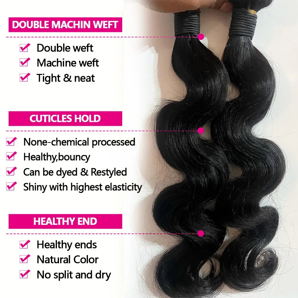 Raw Brazilian Body Wave Hair Bundles