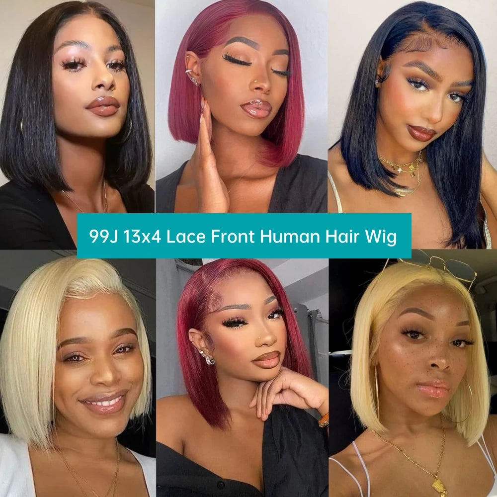Burgundy Straight Lace Front Wig