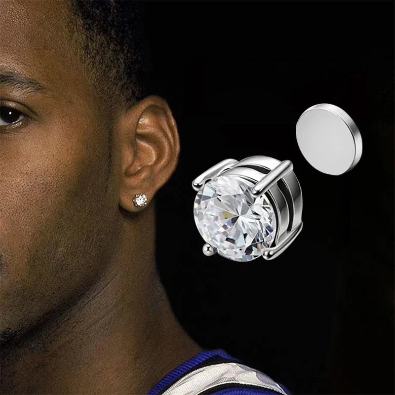 Magnetic Zircon Stud Earrings