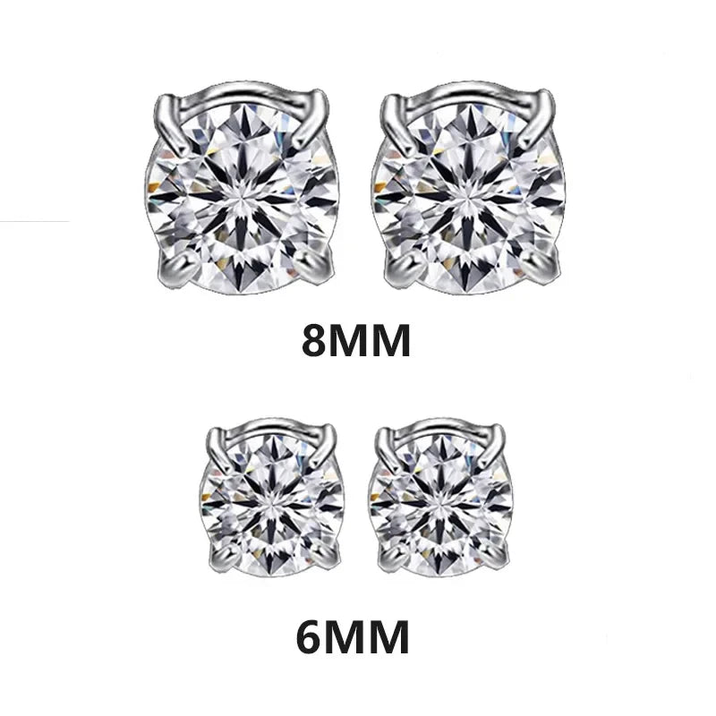 Magnetic Zircon Stud Earrings