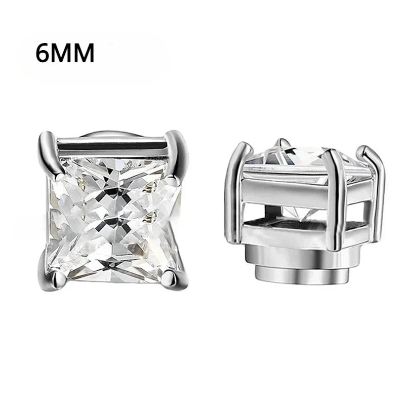Magnetic Zircon Stud Earrings