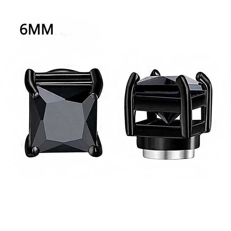Magnetic Zircon Stud Earrings