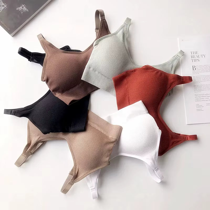 Women's Seamless Gather Tube Top Bra – No Wire Cotton Lingerie