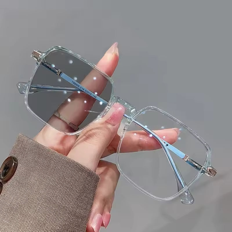Photochromic Anti-Radiation Glasses — Metal Frame for Women & Men