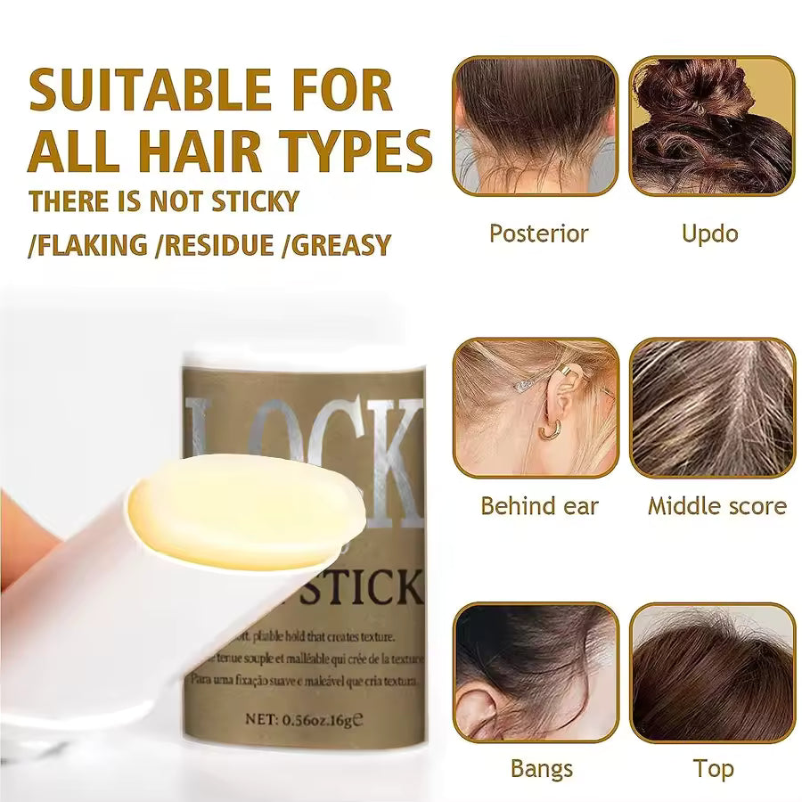 LOCKMIO Hair Wax Stick for Women & Kids — Long Lasting Hold, Frizz & Flyaway Control for Natural Wigs