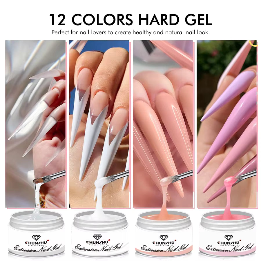 30ML Hard Gel for Nail Extensions – Milky White Builder & Camouflage Gel