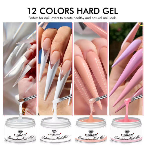 30ML Hard Gel for Nail Extensions – Milky White Builder & Camouflage Gel