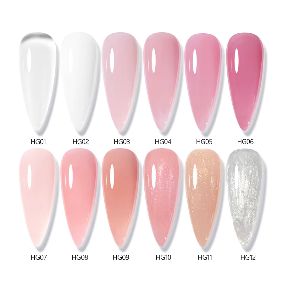 30ML Hard Gel for Nail Extensions – Milky White Builder & Camouflage Gel