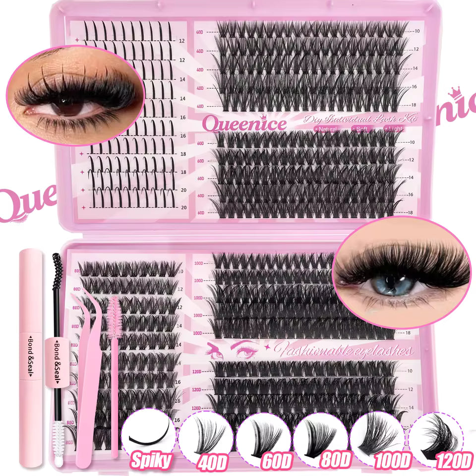 DIY Lash Extension Kit – Clusters Individual Eyelashes 9-16mm
