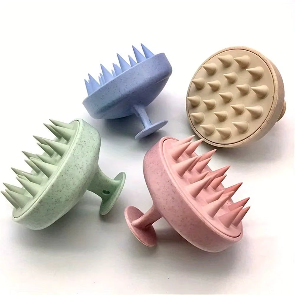 Silicone Scalp Massage Shampoo Brush – Hair Washing Comb & Body Massage Tool