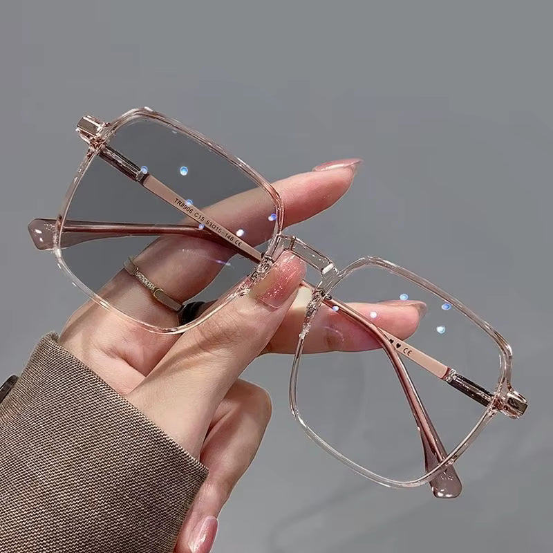 Photochromic Anti-Radiation Glasses — Metal Frame for Women & Men