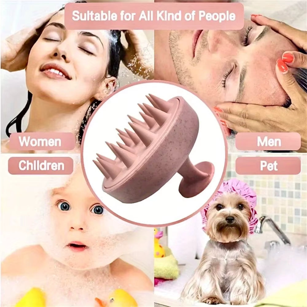 Silicone Scalp Massage Shampoo Brush – Hair Washing Comb & Body Massage Tool