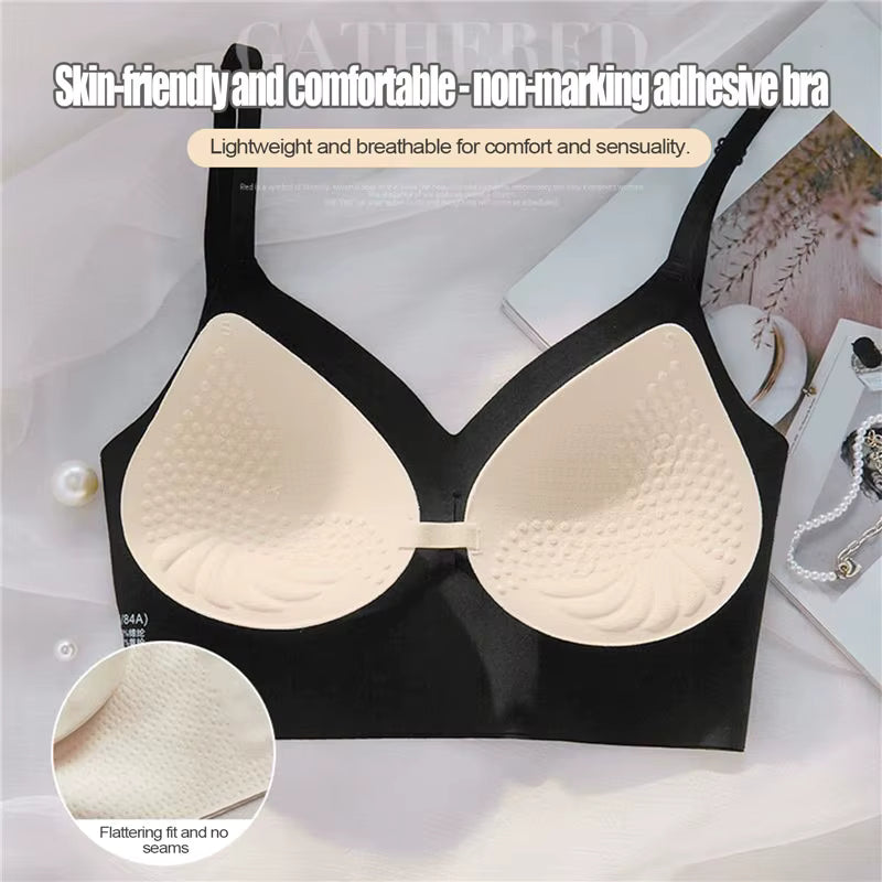 Women's Invisible Deep U Plunge Bra – Backless, Strapless Push Up Lingerie