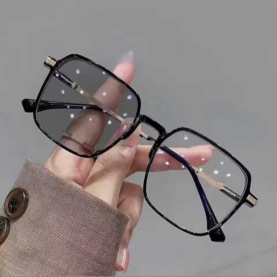 Photochromic Anti-Radiation Glasses — Metal Frame for Women & Men